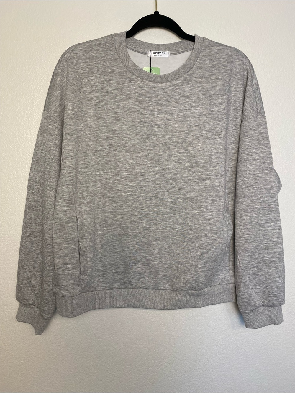 NWT Pinspark Matching Sweatshirt & Shorts Set Heather Gray Lounge Set Size Large - Picture 2 of 12